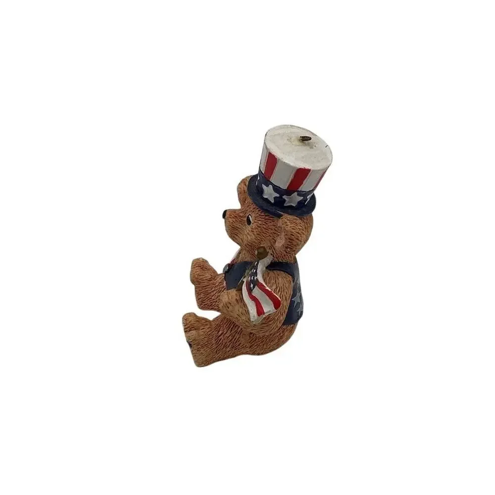 Vintage Patriotic Bear Figurine Uncle Sam 4th of July‎ Decor